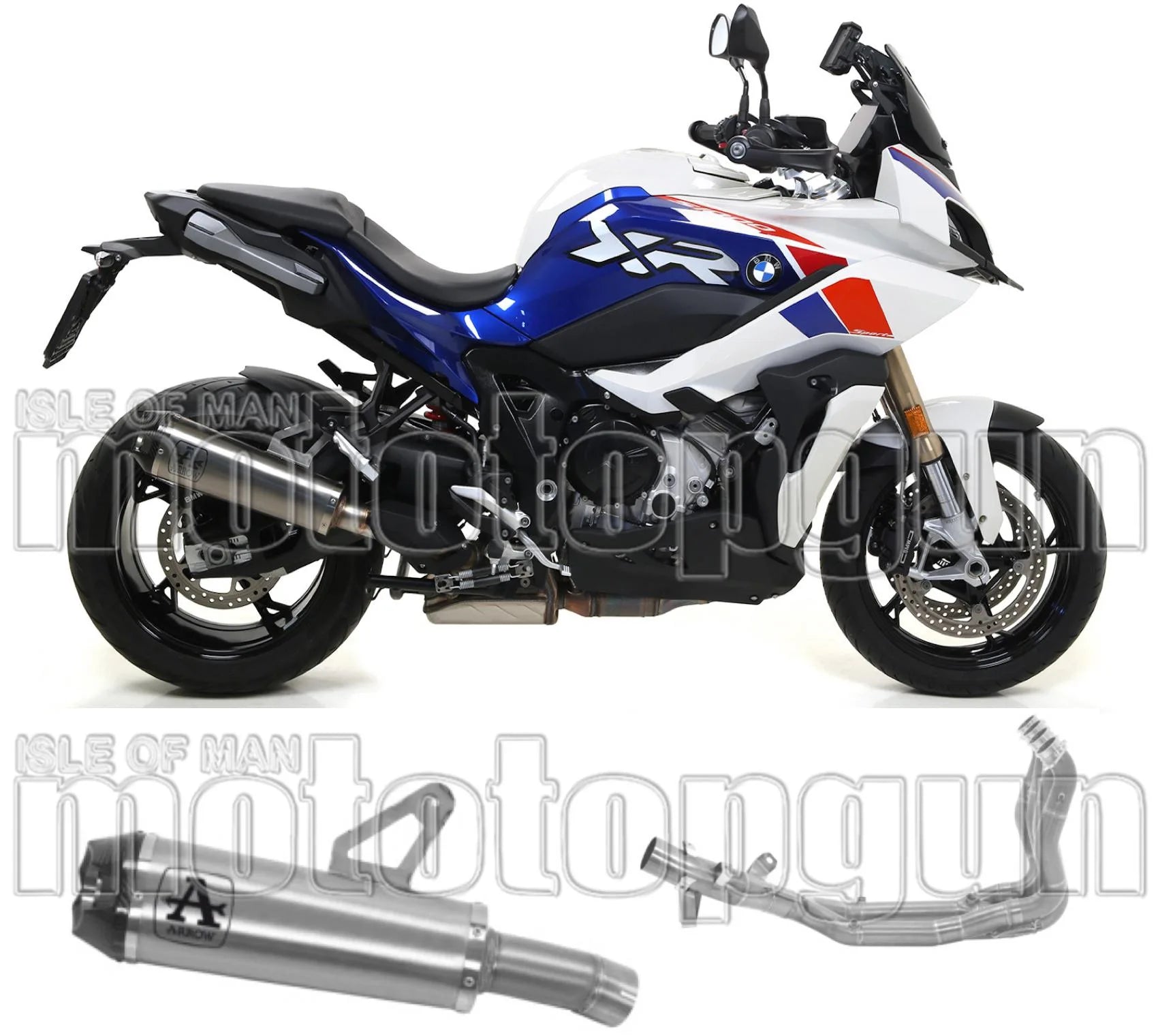 Système D'Échappement Complet Sans Catalyseur Et Homologué Au Niveau Sonore Works Titanium Carbon - Arrow Special Parts Compatible Avec Bmw S 1000 Xr (2020-2023)