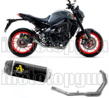 Système D'Échappement Complet Sans Catalyseur Et Homologué Au Niveau Sonore Works Nichrom Noir Carbon - Arrow Special Parts Compatible Avec Yamaha Mt-09 (2021-2023)