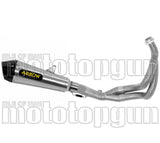 Système D'Échappement Complet Avec Catalyseur Et Homologation Acoustique X-Kone Nichrom Carbon - Arrow Special Parts Compatible Avec Kawasaki Ninja 650 (2021-2023)