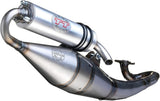 Complete Catalytic Exhaust System With Sound Certification Hand Made Tt Aluminum - Leovince Compatible With Mbk Stunt 50 (1999-2002)