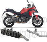 Système D'Échappement Non Catalysé Et Homologué Au Niveau Sonore Veloce Titanium Noir Embout Carby - Arrow Special Parts Compatible Avec Ducati Multistrada V2 - S (2025)