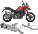 Système D'Échappement Non Catalysé Et Homologué Au Niveau Sonore Veloce Full Titanium Embout Carby - Arrow Special Parts Compatible Avec Ducati Multistrada V2 - S (2025)