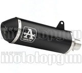 Système D'Échappement Catalytique Avec Homologation Acoustique Urban Aluminium Noir Acier Noir - Arrow Special Parts Compatible Avec Piaggio Mp3 500 Lt (2017-2018)