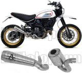 Système D'Échappement Catalytique Avec Homologation Acoustique Pro-Race Nichrom Acier - Arrow Special Parts Compatible Avec Ducati Scrambler 800 Desert Sled (2017-2020)