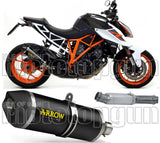 Système D'Échappement Catalytique Avec Homologation Acoustique Race-Tech Aluminium Noir Carbon - Arrow Special Parts Compatible Avec Ktm 1290 Superduke R (2014-2016)