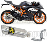 Système D'Échappement Catalytique Avec Homologation Acoustique Thunder Aluminium Acier - Arrow Special Parts Compatible Avec Ktm Rc 390 (2015-2016)