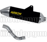 Système D'Échappement Catalytique Avec Homologation Acoustique Thunder Aluminium Noir Acier - Arrow Special Parts Compatible Avec Honda Crf 300 L (2021-2024)