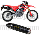 Système D'Échappement Catalytique Avec Homologation Acoustique Thunder Aluminium Noir Carbon - Arrow Special Parts Compatible Avec Honda Crf 300 L (2021-2024)