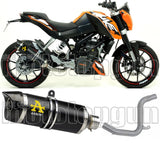 Système D'Échappement Catalytique Avec Homologation Acoustique Thunder Aluminium Noir Carbon - Arrow Special Parts Compatible Avec Ktm 125 Duke (2011-2016)