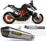 Système D'Échappement Catalytique Avec Homologation Acoustique X-Kone Nichrom Carbon - Arrow Special Parts Compatible Avec Ktm Duke 1290 (2017-2019)