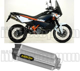 Double Sortie D'Échappement Avec Catalyseur Et Homologation Acoustique Race-Tech Aluminium Carbon - Arrow Special Parts Compatible Avec Ktm 990 Smt (2009-2013)