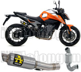 Système D'Échappement Non Catalysé Et Homologué Au Niveau Sonore Gp2 Gp-2 Titanium Acier - Arrow Special Parts Compatible Avec Ktm 790 Duke (2023)