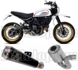 Système D'Échappement Non Catalysé Et Homologué Au Niveau Sonore Pro-Race Nichrom Noir Acier - Arrow Special Parts Compatible Avec Ducati Scrambler 800 Desert Sled (2017-2020)