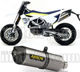 Système D'Échappement Non Catalysé Et Homologué Au Niveau Sonore Race-Tech Aluminium Carbon - Arrow Special Parts Compatible Avec Husqvarna 701 Supermoto (2017-2020)