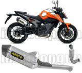 Non-Catalytic Exhaust Tip With Sound Certification Race-Tech Aluminium Carbon - Arrow Special Parts Compatible With Ktm 790 Duke (2018-2020)
