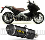 Non-Catalytic Exhaust Tip With Sound Certification Race-Tech Black Aluminium Carbon - Arrow Special Parts Compatible With Honda Integra 700 (2012-2013)