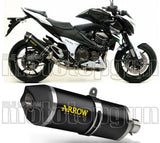 Système D'Échappement Homologué Au Niveau Sonore Race-Tech Aluminium Noir Carbon - Arrow Special Parts Compatible Avec Kawasaki Z 800 E (2013-2016)