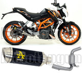Système D'Échappement Non Catalysé Et Homologué Au Niveau Sonore Thunder Aluminium Noir Acier - Arrow Special Parts Compatible Avec Ktm 390 Duke (2013-2016)