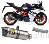 Système D'Échappement Non Catalysé Et Homologué Au Niveau Sonore Thunder Titanium Carbon - Arrow Special Parts Compatible Avec Ktm Rc 125 (2017-2020)