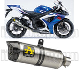 Système D'Échappement Homologué Au Niveau Sonore Thunder Aluminium Carbon - Arrow Special Parts Compatible Avec Suzuki Gsx-R 600 Ie (2008-2010)