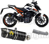 Système D'Échappement Non Catalysé Et Homologué Au Niveau Sonore Thunder Aluminium Noir Carbon - Arrow Special Parts Compatible Avec Ktm 390 Duke (2017-2020)