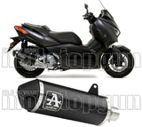 Système D'Échappement Non Catalysé Et Homologué Au Niveau Sonore Urban Aluminium Noir Acier Noir - Arrow Special Parts Compatible Avec Yamaha X-Max 125 (2018-2020)