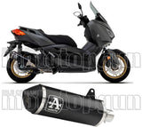 Système D'Échappement Non Catalysé Et Homologué Au Niveau Sonore Urban Aluminium Noir Acier Noir - Arrow Special Parts Compatible Avec Yamaha X-Max 300 (2017-2020)