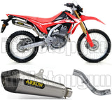 Système D'Échappement Non Catalysé Et Homologué Au Niveau Sonore X-Kone Nichrom Carbon - Arrow Special Parts Compatible Avec Honda Crf 300 L (2021-2024)