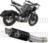 Système D'Échappement Homologué Au Niveau Sonore Gp2 Gp-2 Nichrom Noir Acier - Arrow Special Parts Compatible Avec Husqvarna Vitpilen 401 (2020-2023)