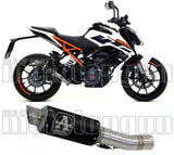 Système D'Échappement Homologué Au Niveau Sonore Gp2 Gp-2 Nichrom Noir Acier - Arrow Special Parts Compatible Avec Ktm 125 Duke (2017-2020)