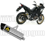 Système D'Échappement Homologué Au Niveau Sonore Maxi Race-Tech Titanium Carbon - Arrow Special Parts Compatible Avec Honda Crf 1100 L Africa Twin (2020-2023)