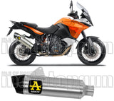 Exhaust Tip With Noise Certification Maxi Race-Tech Titanium Carbon - Arrow Special Parts Compatible With Ktm 1190 Adventure (2013-2016)