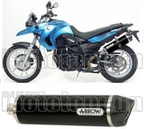 Système D'Échappement Homologué Au Niveau Sonore Maxi Race-Tech Aluminium Noir Carbon - Arrow Special Parts Compatible Avec Bmw F 800 Gs Adventure (2017-2018)