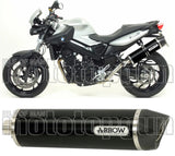 Système D'Échappement Homologué Au Niveau Sonore Maxi Race-Tech Aluminium Noir Carbon - Arrow Special Parts Compatible Avec Bmw F 800 R (2009-2016)