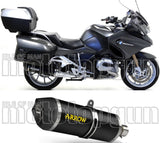 Système D'Échappement Homologué Au Niveau Sonore Maxi Race-Tech Aluminium Noir Carbon - Arrow Special Parts Compatible Avec Bmw R 1200 Rt (2014-2016)
