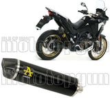 Exhaust Tip With Noise Certification Maxi Race-Tech Black Aluminium Carbon - Arrow Special Parts Compatible With Honda Crf 1100 L Africa Twin (2020-2023)