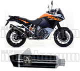 Système D'Échappement Homologué Au Niveau Sonore Maxi Race-Tech Aluminium Noir Carbon - Arrow Special Parts Compatible Avec Ktm 1050 Adventure (2015-2016)