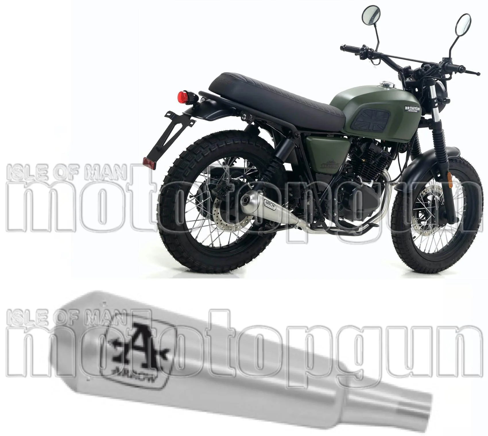 Système D'Échappement Homologué Au Niveau Sonore Pro-Race Nichrom Acier - Arrow Special Parts Compatible Avec Brixton Bx 125 X (2019-2020)