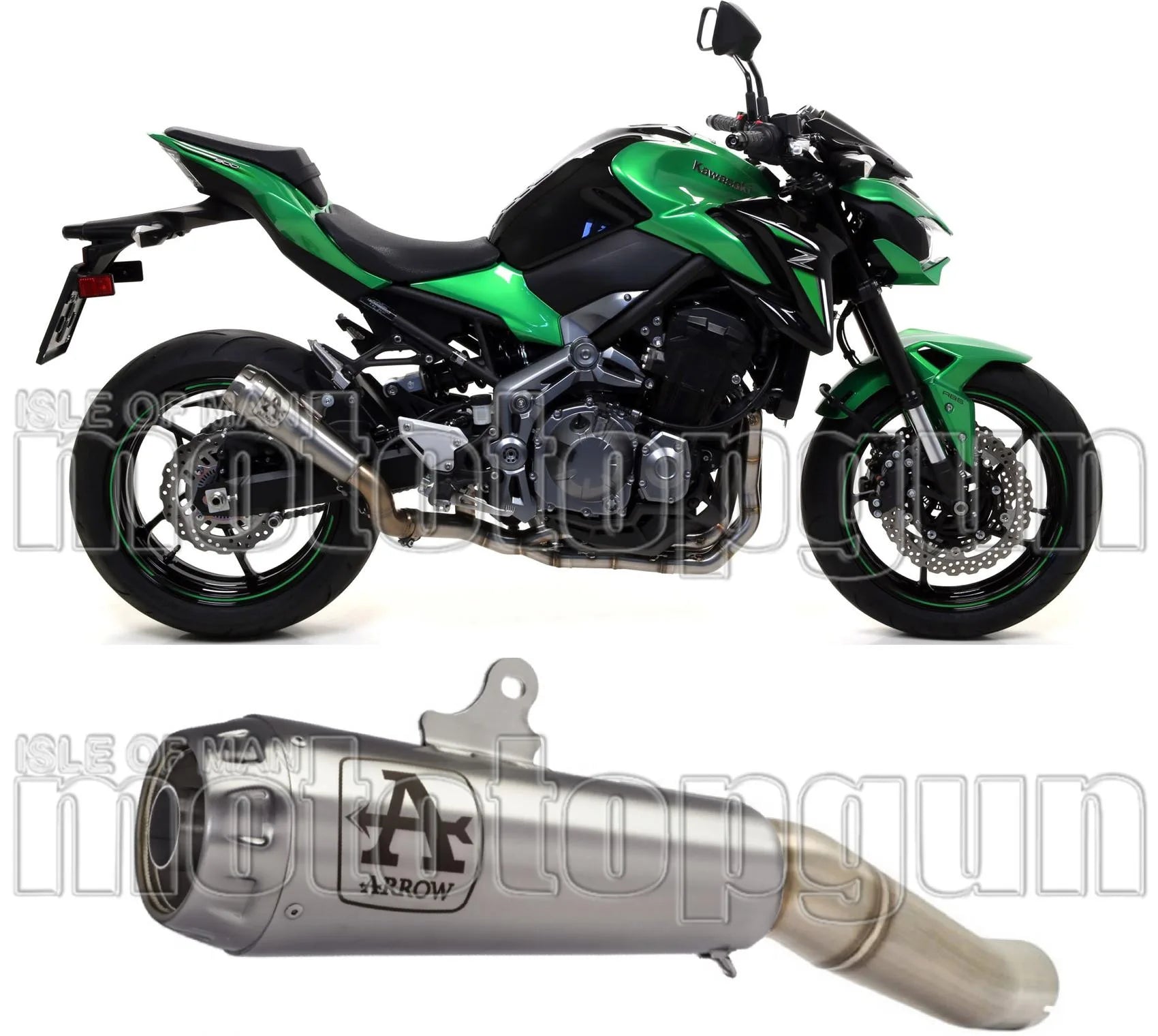 Système D'Échappement Homologué Au Niveau Sonore Pro-Race Nichrom Acier - Arrow Special Parts Compatible Avec Kawasaki Z 900 E (2017-2018)