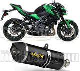 Système D'Échappement Homologué Au Niveau Sonore Race-Tech Aluminium Noir Carbon - Arrow Special Parts Compatible Avec Kawasaki Z 900 (2017-2019)