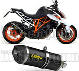 Système D'Échappement Homologué Au Niveau Sonore Race-Tech Aluminium Noir Carbon - Arrow Special Parts Compatible Avec Ktm 1290 Superduke Gt (2017-2021)