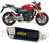 Système D'Échappement Homologué Au Niveau Sonore Thunder Aluminium Noir Acier - Arrow Special Parts Compatible Avec Honda Cbr 600 F (2011-2013)