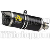 Système D'Échappement Homologué Au Niveau Sonore Thunder Aluminium Noir Carbon - Arrow Special Parts Compatible Avec Kawasaki Z 900 (2020-2024)