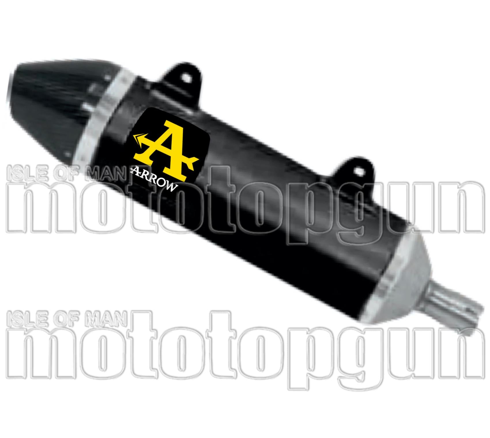 Exhaust Tip With Noise Certification Thunder Black Aluminium Carbon - Arrow Special Parts Compatible With Malaguti Xtm 125 4T (2019-2020)