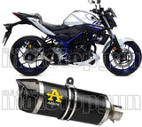 Système D'Échappement Homologué Au Niveau Sonore Thunder Aluminium Noir Carbon - Arrow Special Parts Compatible Avec Yamaha Yzf-R3 (2021-2024)