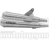 Double Sortie D'Échappement Homologuée Au Niveau Sonore Pro-Racing Nichrom Acier - Arrow Special Parts Compatible Avec Triumph Speed Twin 1200 (2019-2020)