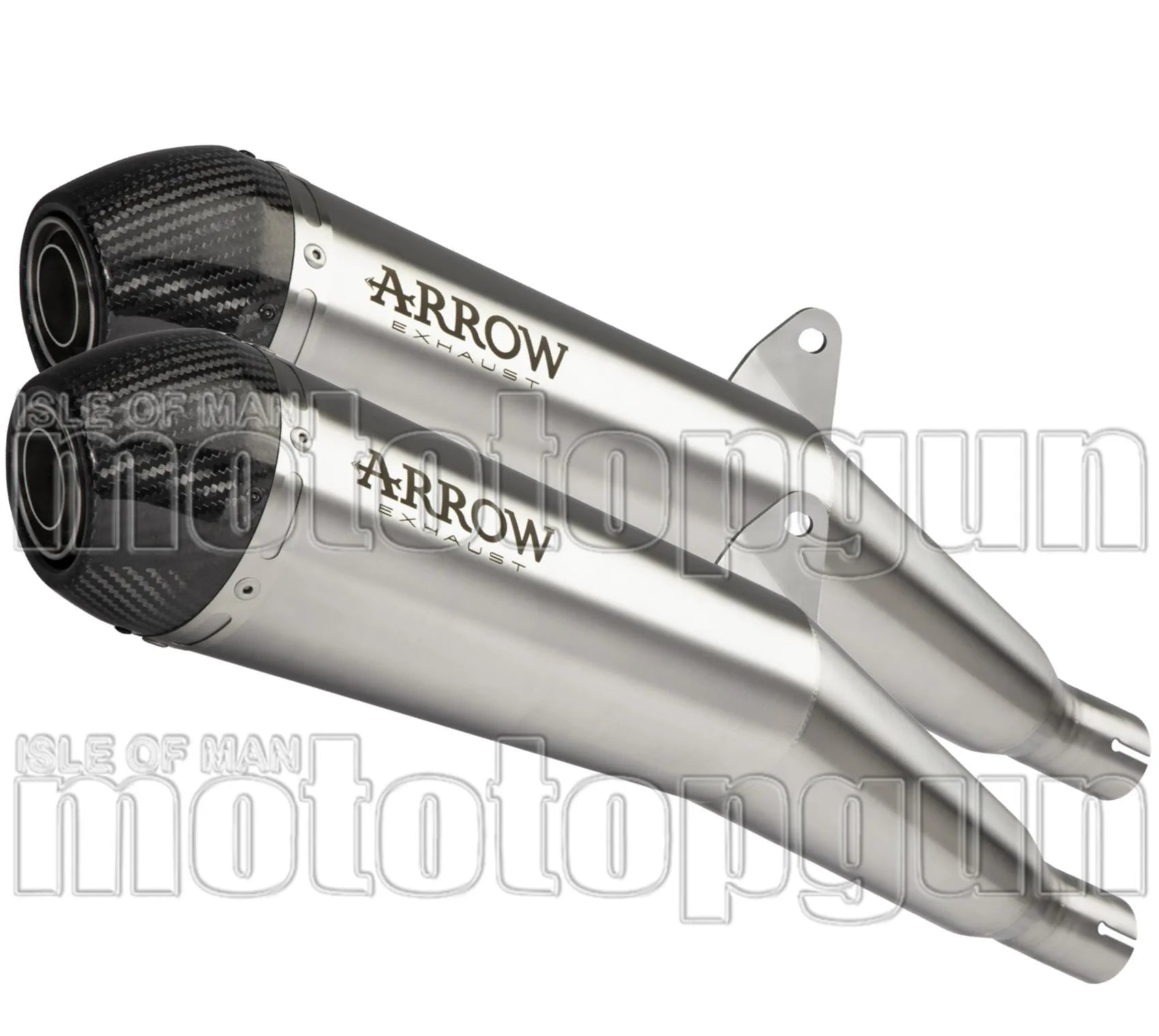 Double Sortie D'Échappement Homologuée Au Niveau Sonore Pro-Racing Nichrom Carbon - Arrow Special Parts Compatible Avec Triumph Speed Twin 1200 (2019-2020)