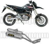 Double Sortie D'Échappement Homologuée Au Niveau Sonore Thunder Aluminium Acier - Arrow Special Parts Compatible Avec Honda Fmx 650 (2005-2008)