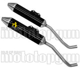 Double Sortie D'Échappement Homologuée Au Niveau Sonore Thunder Aluminium Noir Acier - Arrow Special Parts Compatible Avec Yamaha Xt 660 R (2004-2016)