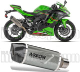 Système D'Échappement Homologué Au Niveau Sonore Indy-Race Evo Titanium Carbon - Arrow Special Parts Compatible Avec Kawasaki Zx 4R (2024-2026)